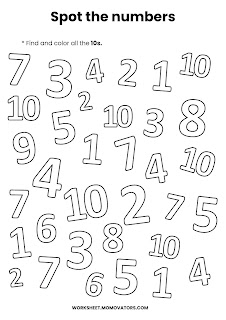 number hunt worksheets, number hunt worksheet, number hunt worksheet for preschool, free printable number hunt worksheets, number find worksheets, preschool number hunt, number 1 to 10 hunt worksheet  @momovators