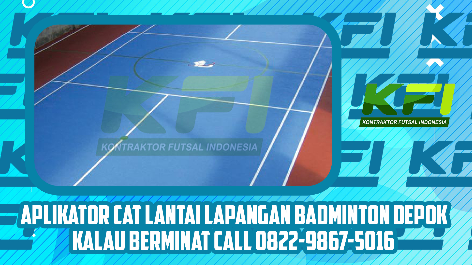 Aplikator Cat Lantai Lapangan Badminton