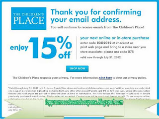 Free Printable Childrens Place Coupons