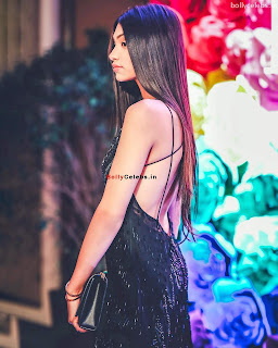 Alanna Panday in black backless gown bollycelebs.in Exclusive Pics.jpg