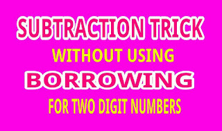 Subtraction fast trick for 2-digit numbers