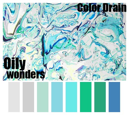 A blue and green mix color palette