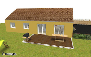 maison plein pied - 4 chambres - 3d