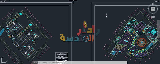 مشروع فندق ورشات الشوكولاته dwg 