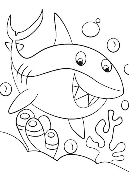 Top 10 Free Monster Shark Attacking Coloring Pages