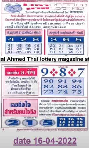 Thailand Lottery VIP paper 16 -04-2022 | Thai lottery 2D 3D  VIP paper 16 April 2022