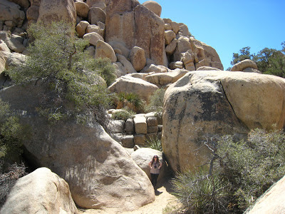 Giant rock formations Hidden Valley Ranch Joshua Tree National Park