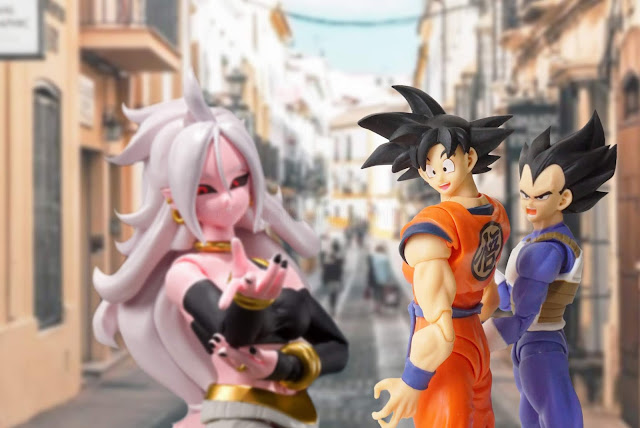 sh figuarts dragon ball goku android 21 vegeta meme distracted boyfriend