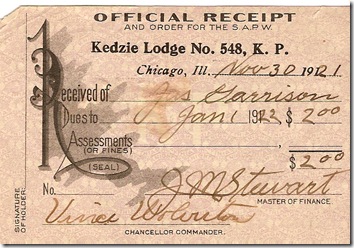 GARRISON, James Norton GARRISON Due Receipt