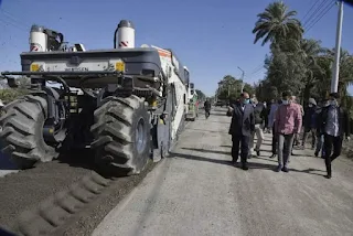 محافظ أسيوط يتفقد أعمال رصف طريق  أسيوط  أبوتيج  الزراعي