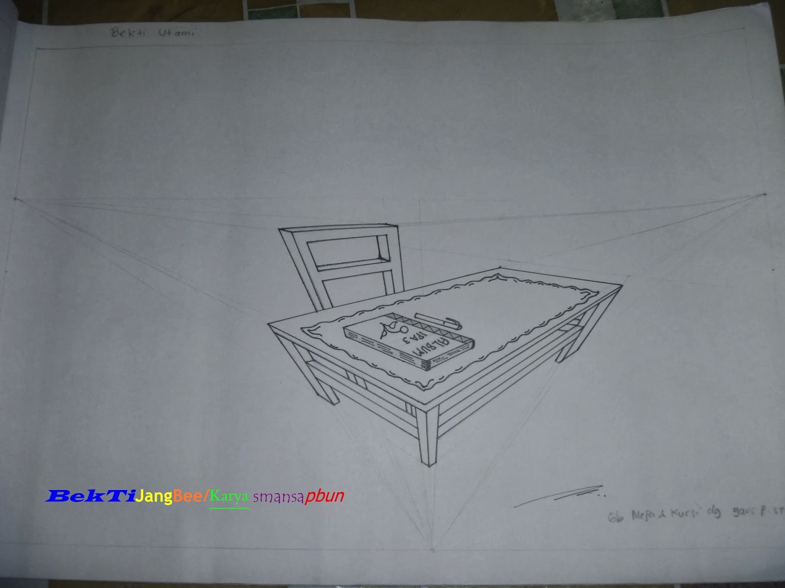 Made In Bekti: Contoh gambar perspektif 1,2,dan 3 titik lenyap
