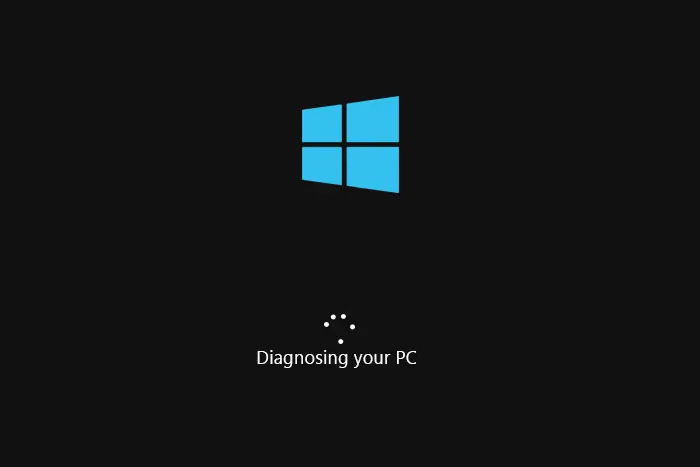 Diagnosing Your PC error on the boot screen