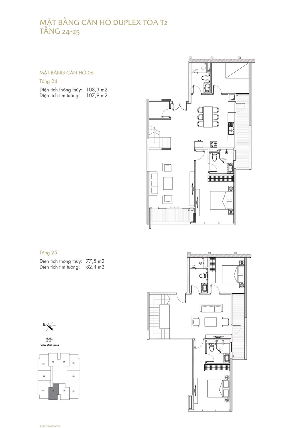 Mặt Bằng Penthouse Sun Grand City Ancora