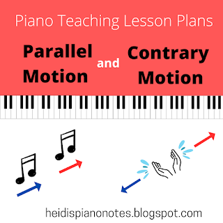 Piano Teaching Lesson Plans, Parallel and Contrary Motion