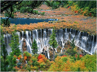 Waterfall in Jiuzhaigou Jiuzhaigou Tsai.