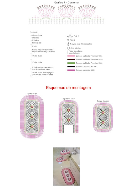 Схемы вязания комплекта ковриков для ванной комнаты (4)