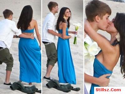 Justin Bieber Selena Gomez Lip lock Kissing Scene Video Blue Dress Unseen