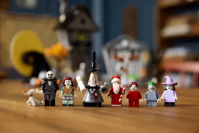 Coffret Lego L'étrange Noël de Monsieur Jack, de Tim Burton Disney, kit de construction en brique pour enfant, esprit Halloween et Noël