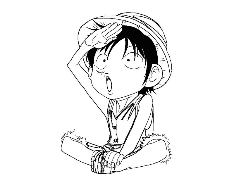 Printable Monkey D Luffy 13 Coloring Page