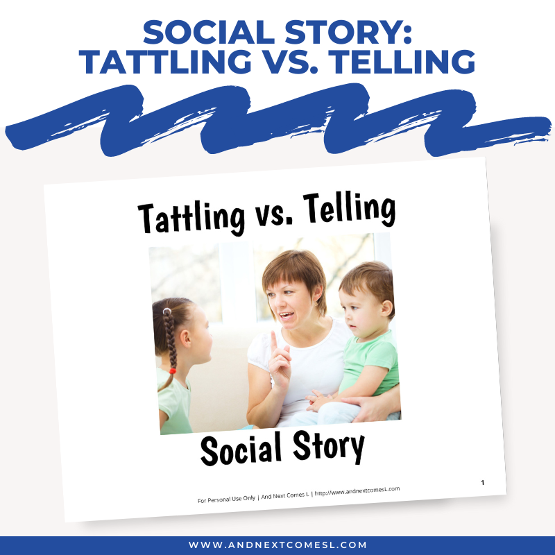 Tattling vs telling social story