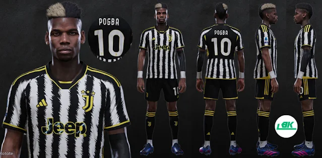 Juventus Home Kits 23-24 For eFootball PES 2021