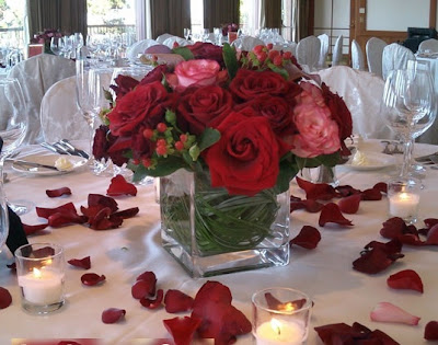 Rose Wedding Centerpiece