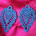 Hand Made Lace Jewelry Filet Crochet Earrings Pineapple