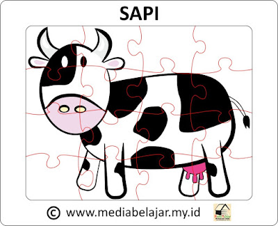 Puzzle Jigsaw Sapi 16 Bagian