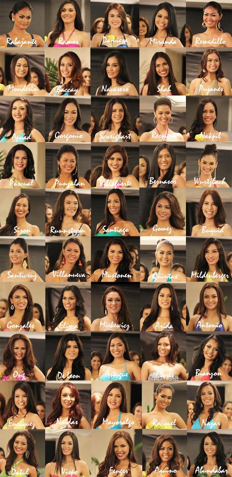 Bb Binibining Pilipinas 2013 Candidates Contestants Delegates