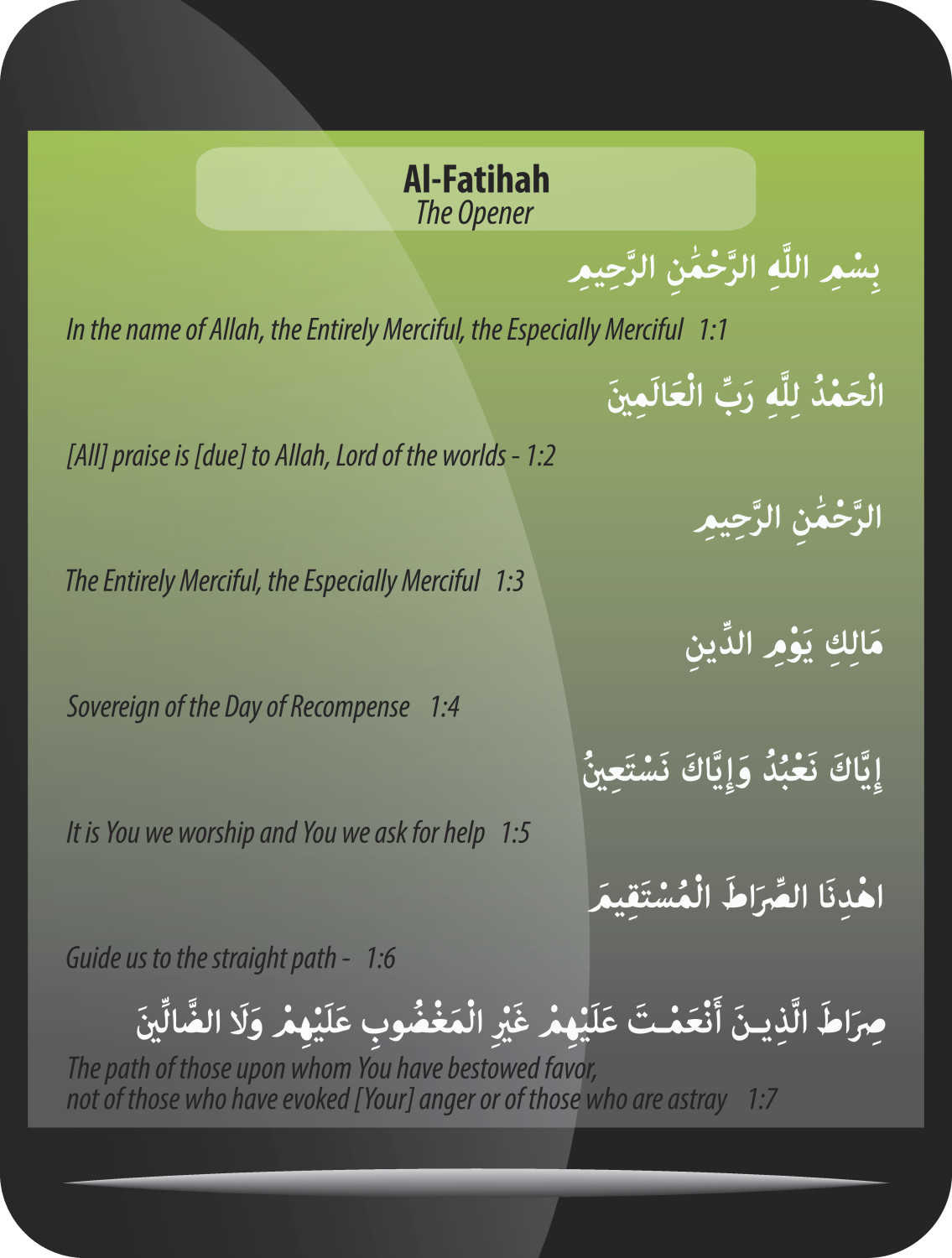 surah fatiha english translation