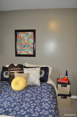 Artwork over bed