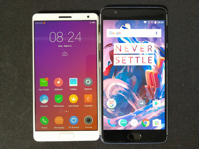 ZUK EdgeとOneplus3比較