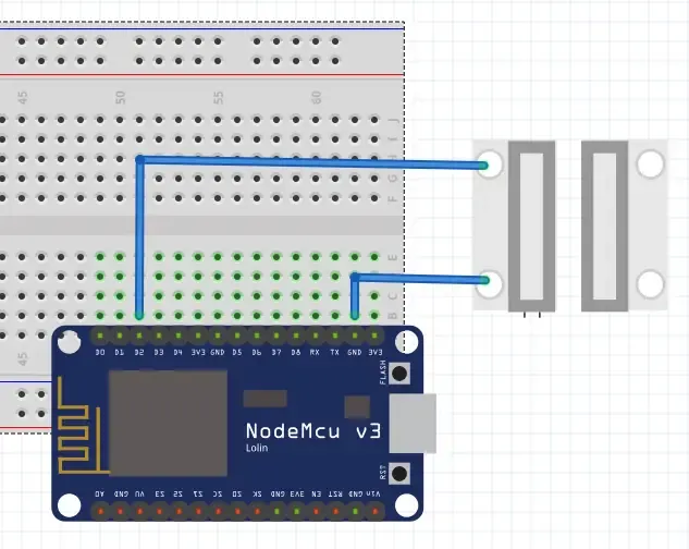ESP8266 with MC-38 Magnetic Contact Switch Sensor Circuit