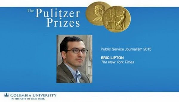 Mengenal Hadiah Pulitzer, Eric Lipton, Pulitzer Prizes 2015