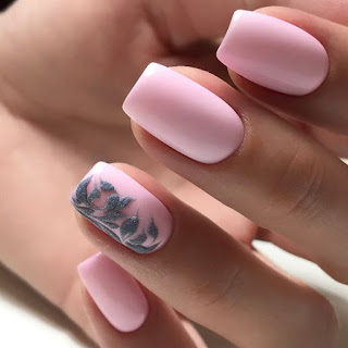 modelos de unhas cor de rosa