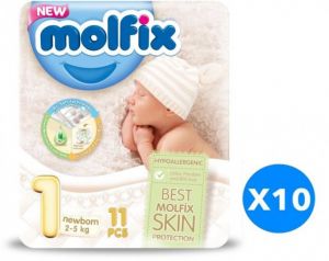 Molfix diaper number 1 for newborns