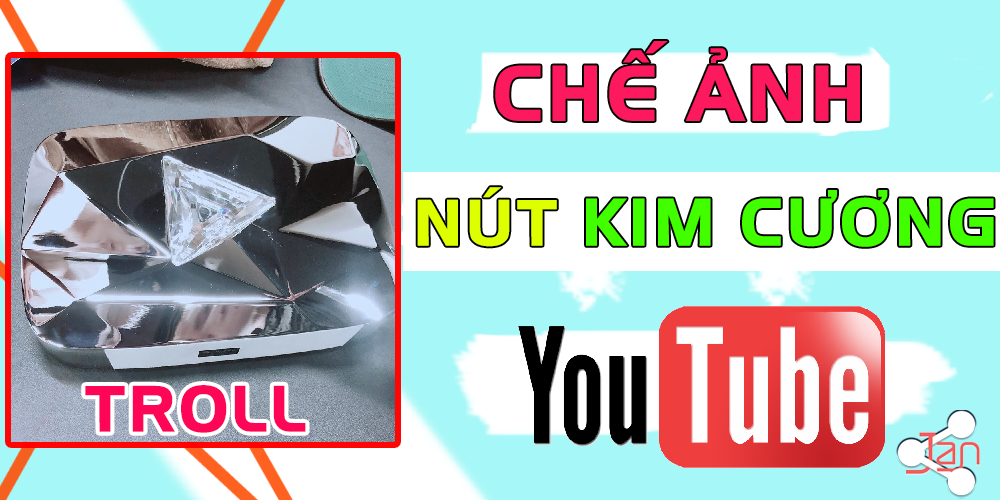 Ghép tên vào nút kim cương Youtube