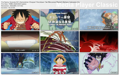 Download Film One Piece Episode 591 (Kemarahan Chopper! Percobaan Tak Manusiawi Master!) Bahasa Indonesia