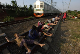 Dangerous Railway Therapy Practiced in Indonesia