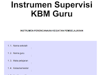 Download Instrumen Supervisi KBM Guru