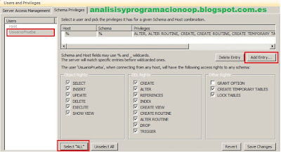 Usuarios y privilegios, MySQL Workbench