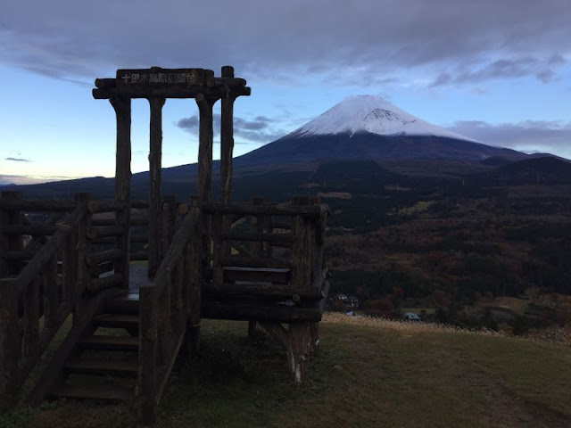 十里木高原展望台と富士山