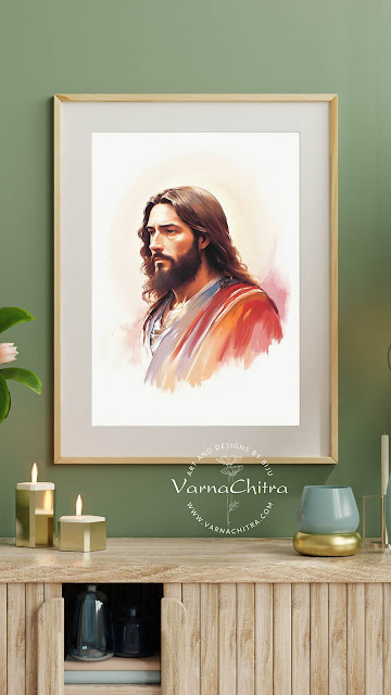 Buy Now  This striking painting depicts Jesus with a firm expression, exuding an unwavering sense of purpose and determination. The digital painting has been executed in an alla prima oil painting style, resulting in a rich and textured surface that is filled with lively, painterly strokes.  The colors in the painting are vibrant and bold, with warm oranges and yellows contrasting against cool blues. The colors blend together in places, creating an intriguing sense of depth and movement within the image.  Jesus is depicted as a powerful figure, with broad shoulders and a strong, angular jawline. His eyes are intense, with a piercing gaze.  Overall, this painting captures the essence of Jesus as a force for justice and righteousness, a figure to be respected and revered for his unwavering commitment to his beliefs. The alla prima oil painting style gives the image a sense of immediacy and urgency, as though the viewer is witnessing a pivotal moment in history unfolding before their very eyes.  In Impasto, Alla Prima Oil Paint style. Digitally made. Suitable for any interiors or exteriors. Unique painting not found anywhere else. Excellent gift for all occasions. High resolution image 8400x12000 pixels with 300 ppi  Upon purchase you will receive 1 jpg files as instant download.  Use the downloaded files for customized printing and framing at any of the online printing and framing services like shutterfly, canvaschamp etc. You may also utilize the service of your local printing and framing shops.  THIS ITEM IS A DIGITAL DOWNLOAD ONLY. NO PHYSICAL ITEM WILL BE SHIPPED.  YOU WILL GET 1 JPG FILE OF SIZE 28x40 inches with 300 ppi AS A DIGITAL DOWNLOAD.  The file can be easily resized to 24x36 inches(2:3 aspect ratio) and below 24x24 inches (1:1 aspect ratio) and below 18x24 inches (3:4 aspect ratio) and below 16x20 inches (4:5 aspect ratio) and below 11x14 inches A3 (ISO) 11.7x16.5 inches  No watermark or signature on the download. You can contact me for any other size after purchase. For personal use only. No commercial use permitted.    Buy Now