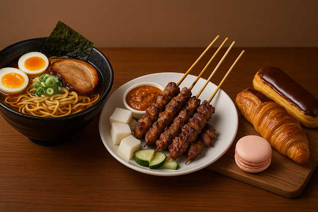 Ramen Jepang, Sate Indonesia dan Pastry Prancis Favorit