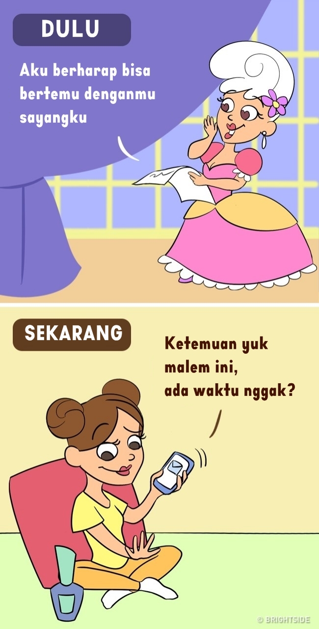 11 Meme Ilustrasi Dulu VS Sekarang Ini Buktikan Gaya Hidup