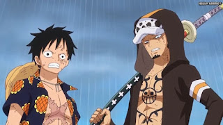 ワンピースアニメ ドレスローザ編 696話 ルフィ Monkey D. Luffy トラファルガー・ロー かっこいい | ONE PIECE Episode 696