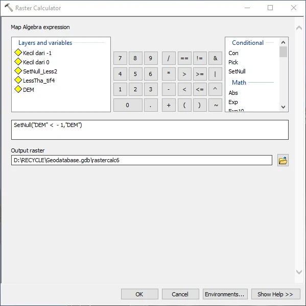 Cara Menghapus Nilai Sel Tertentu dari Data Raster - ArcGIS