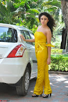 Sony Charishta In a Yellow Jump Suit Sleevelss Deep neck Beautiful Actress ~  Exclusive 019.jpg