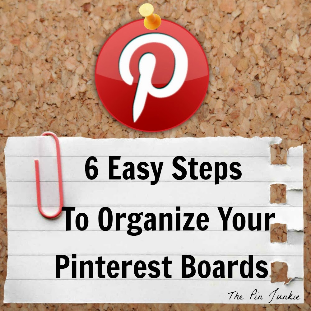 how to organize Pinterest boards