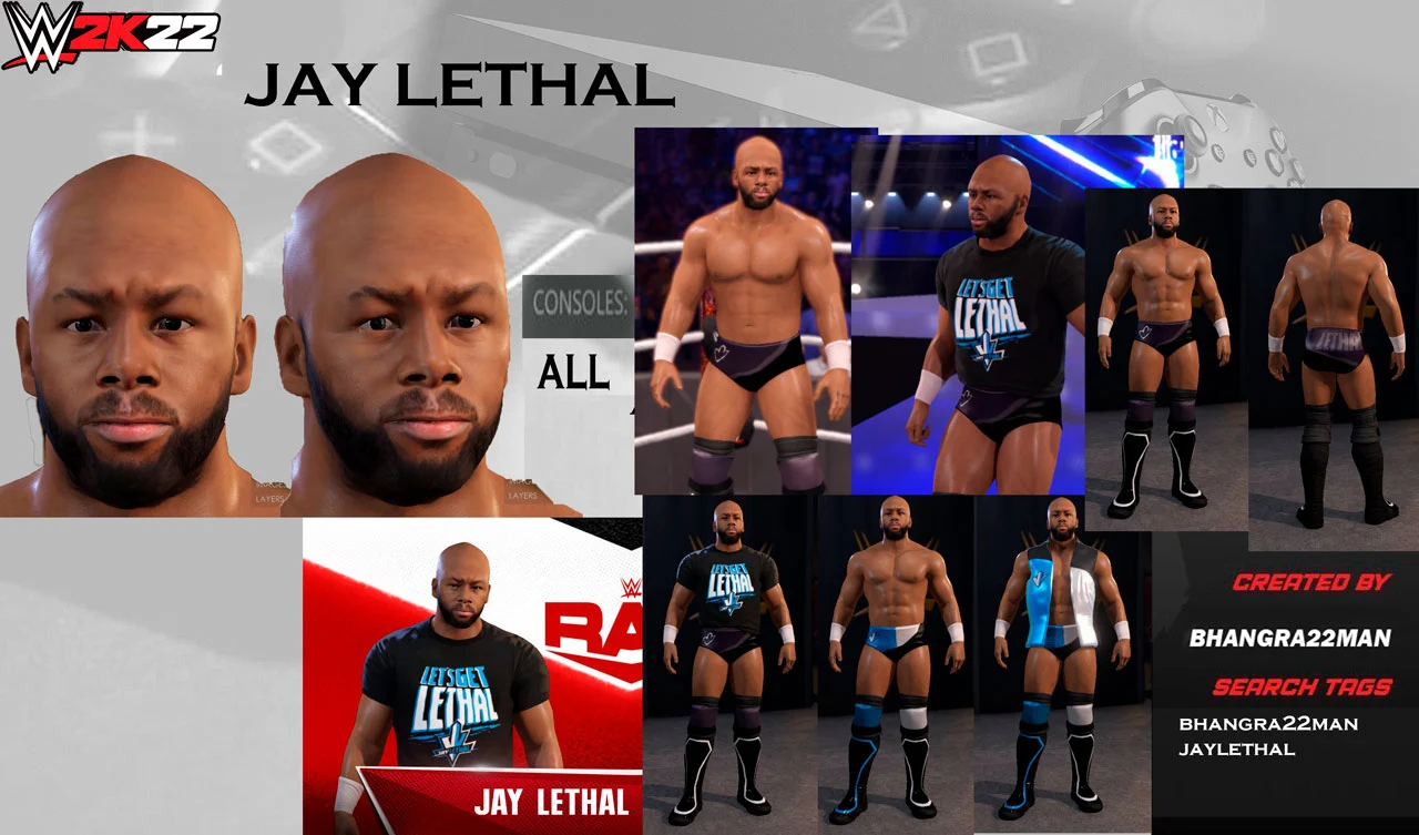 WWE 2K22 Jay Lethal Face Scan